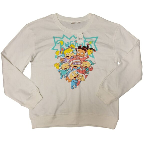 Nickelodeon Rugrats Pullover Sweatshirt Longsleeve White Women's L - Picture 1 of 11
